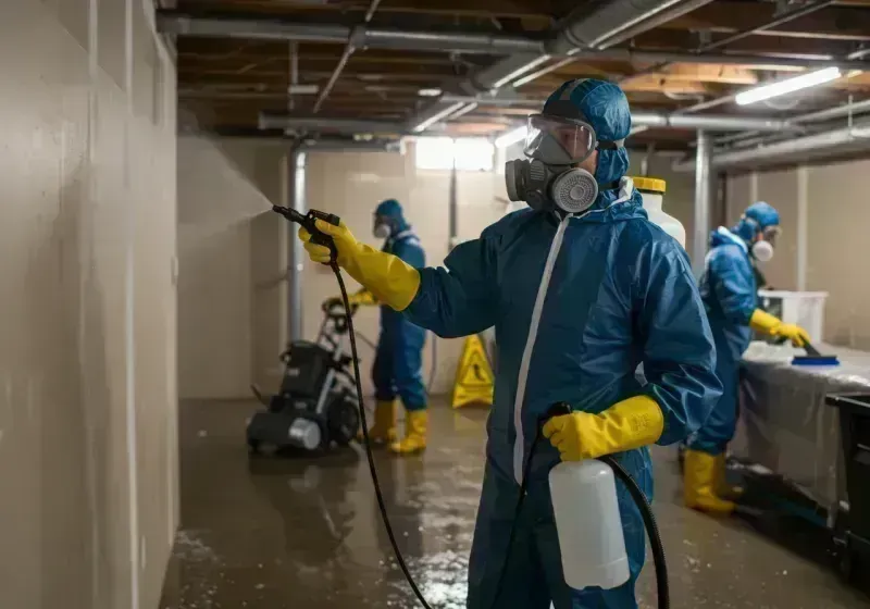 Basement Sanitization and Antimicrobial Treatment process in Camp Hill, PA